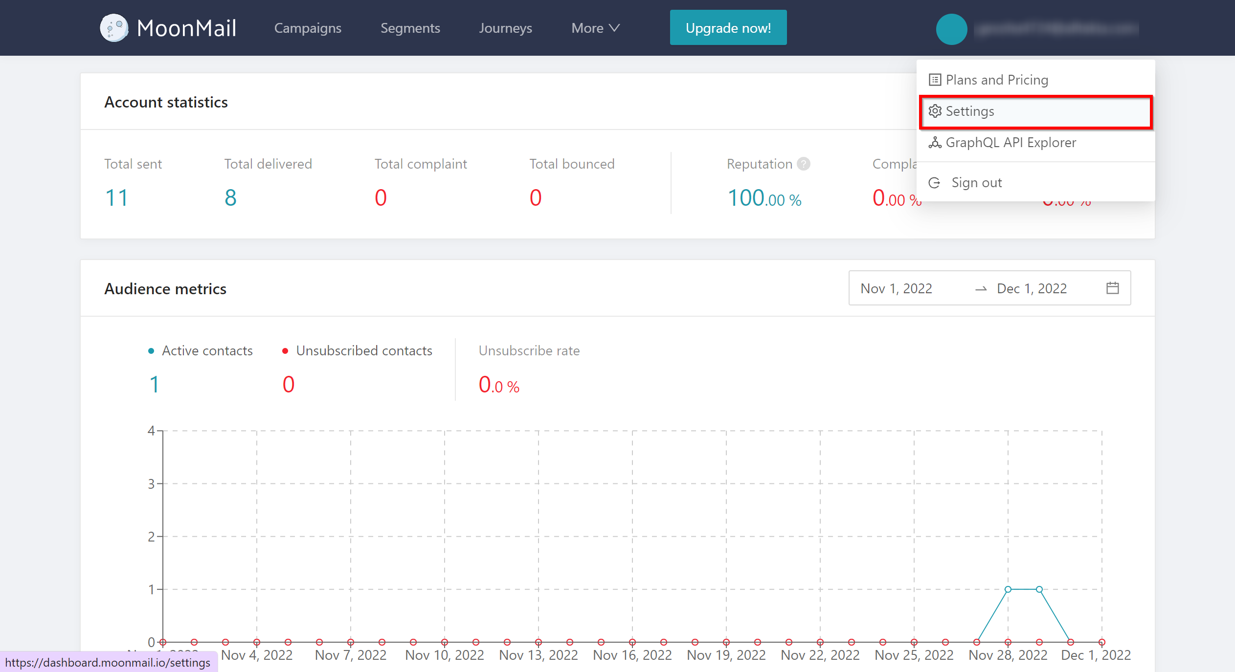 How to Connect Webhooks with MoonMail | Data Destination account connectionf