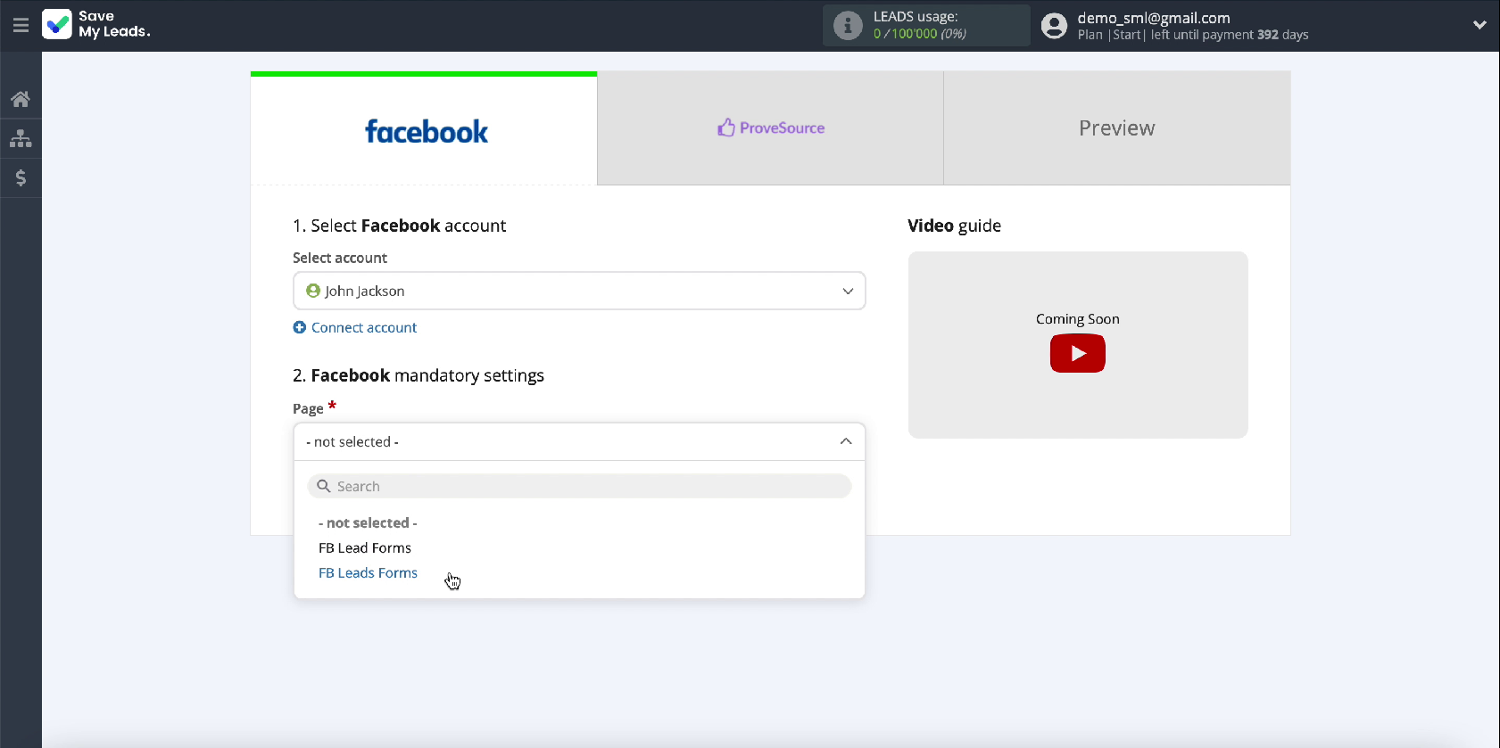 How to Automatically Send Data to ProveSource from Facebook Leads | Select an ad page How to Automatically Send Data to ProveSource from Facebook Leads | Select an ad page