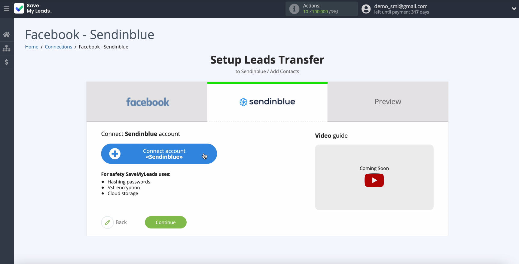 Facebook and Sendinblue integration | Connect your Sendinblue account