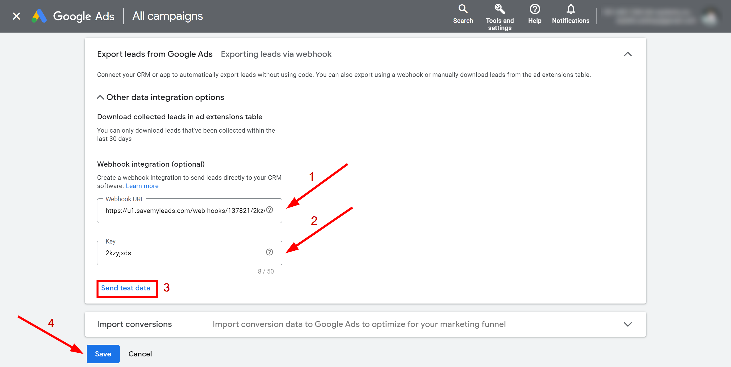 How to Connect Google Lead Form with Sendlane Add Contacts | Data Source account connection