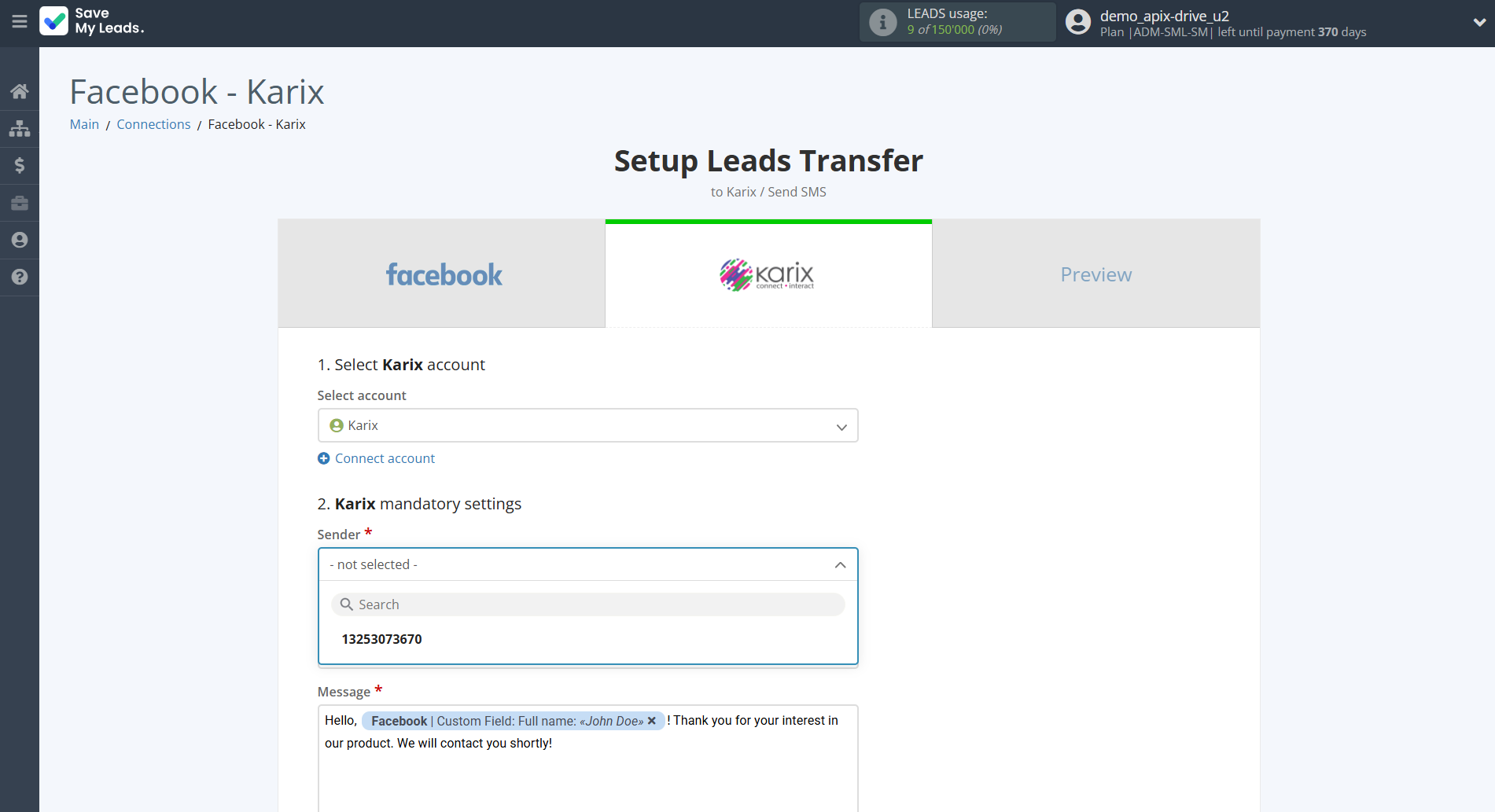 How to Connect Facebook with Karix | Assigning fields How to Connect Facebook with Karix | Assigning fields