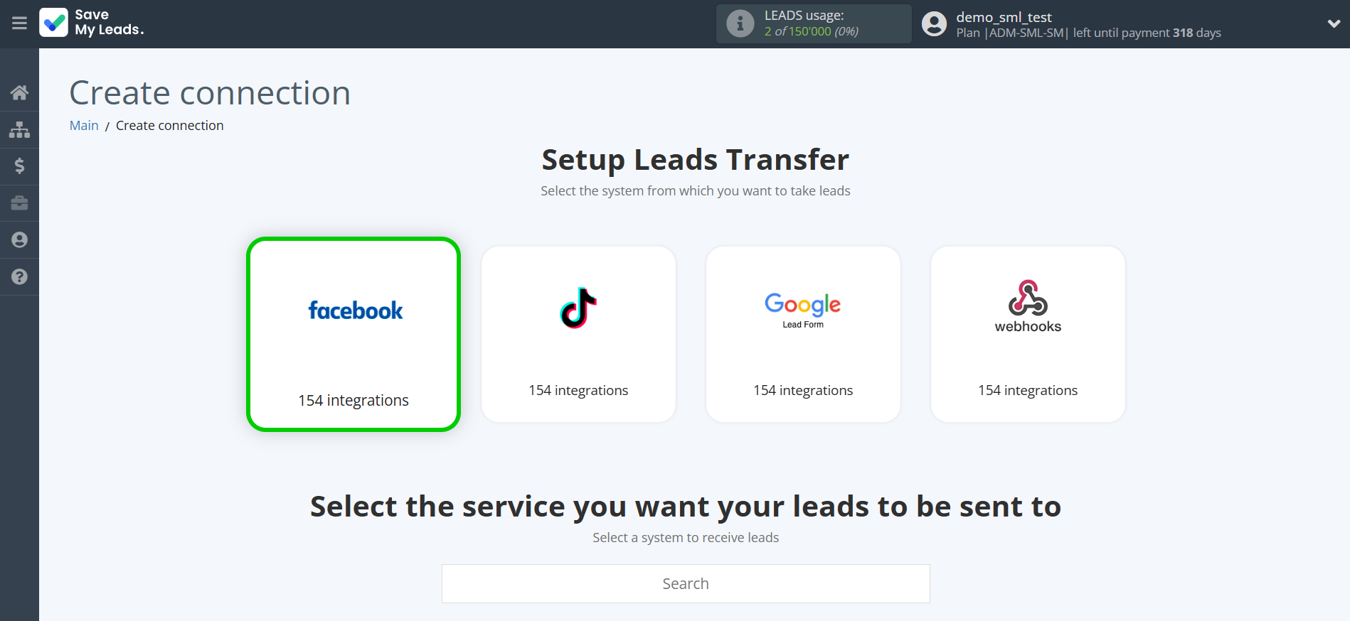 How to Connect Facebook with SMSGlobal | Data Source system selection How to Connect Facebook with SMSGlobal | Data Source system selection