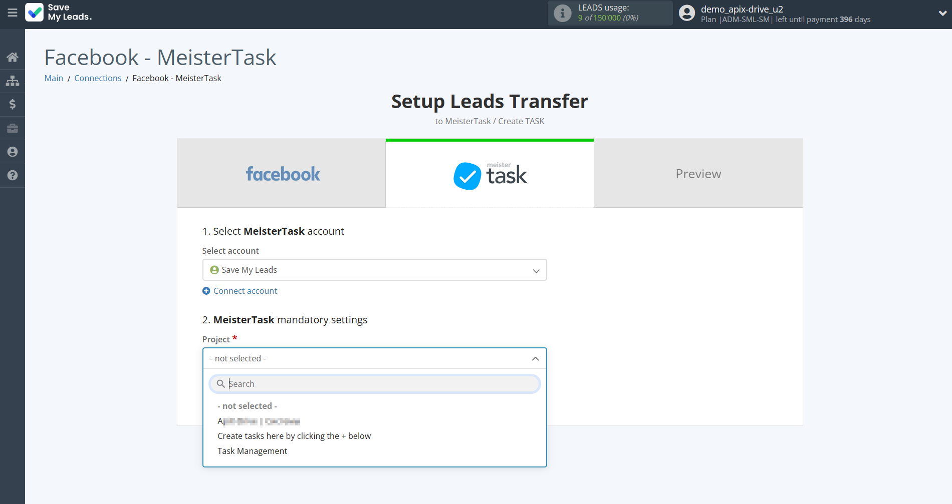 How to Connect Facebook with MeisterTask | Assigning fields How to Connect Facebook with MeisterTask | Assigning fields