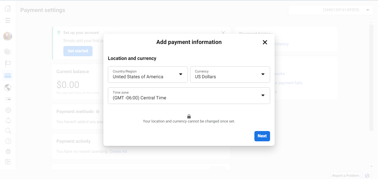 Location and currency Location and currency