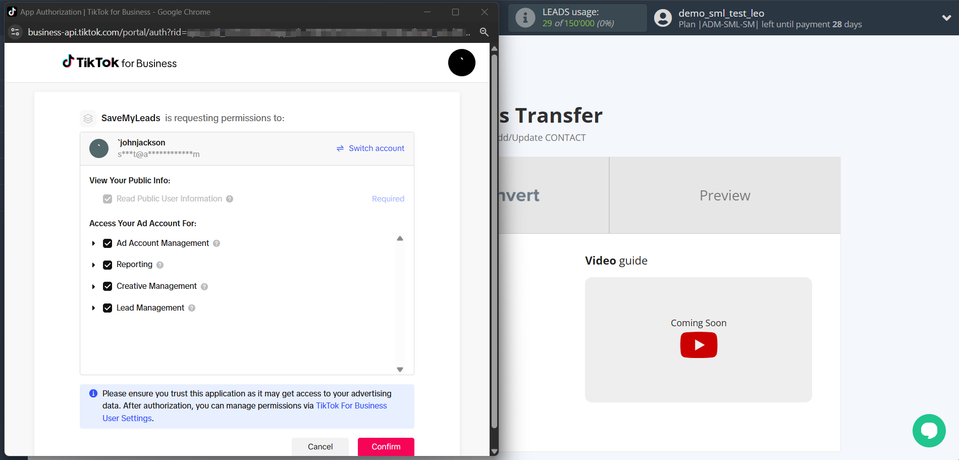How to Connect TikTok with ConvesioConvert | Data Source account connection