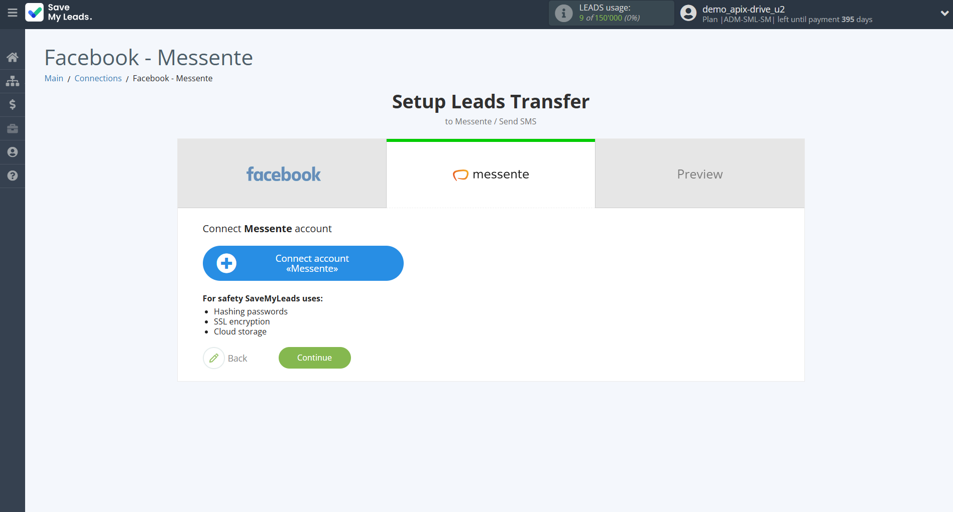 How to Connect Facebook with Messente | Data Destination account connection How to Connect Facebook with Messente | Data Destination account connection