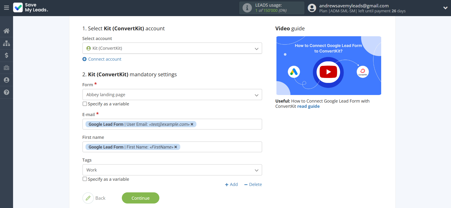 How to Connect Google Lead Form with Kit (ConvertKit) | Assigning fields How to Connect Google Lead Form with Kit (ConvertKit) | Assigning fields