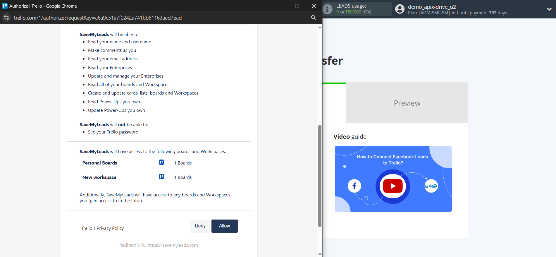 How to Connect Facebook with Trello | Data Destination account connection How to Connect Facebook with Trello | Data Destination account connection