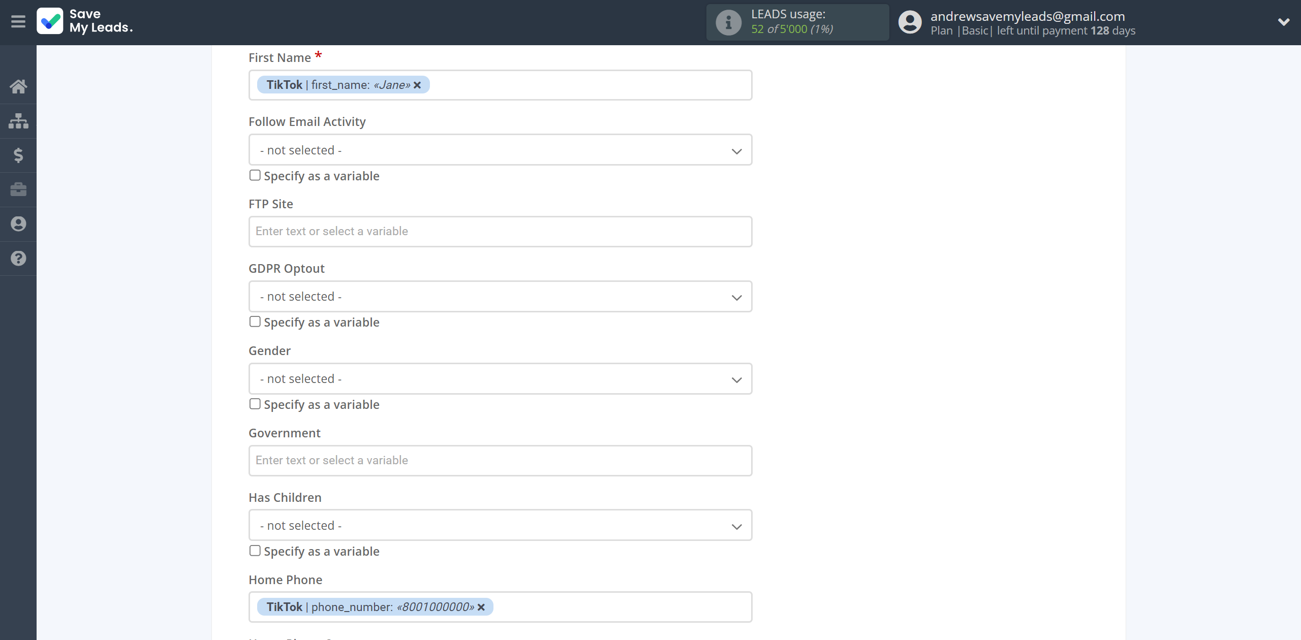 How to Connect TikTok with Microsoft Dynamics 365 Create Contacts | Assigning fields