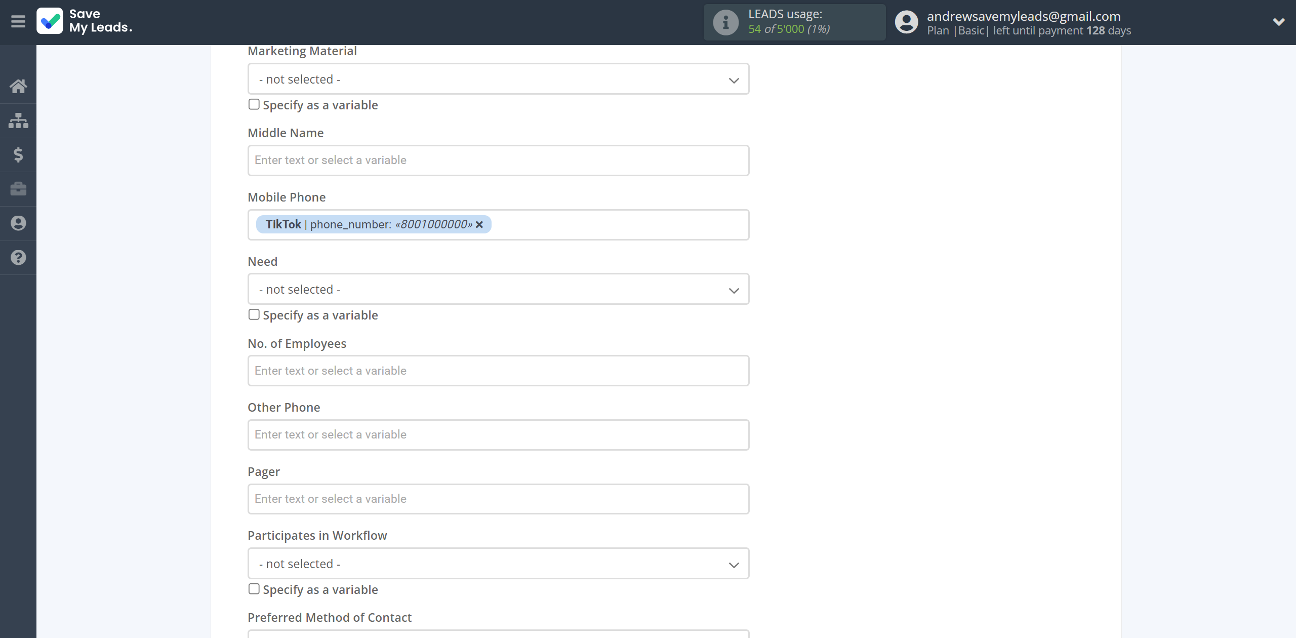 How to Connect TikTok with Microsoft Dynamics 365 Create Lead | Assigning fields