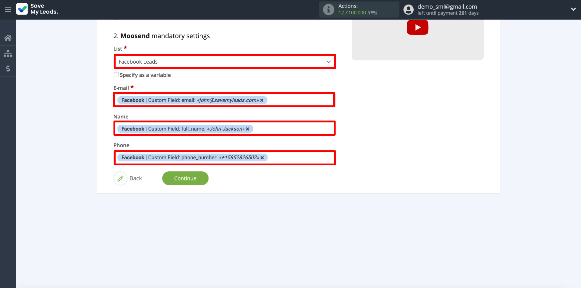 How to set up the upload of new leads from your Facebook ad account in Moosend | Configuring data transfer How to set up the upload of new leads from your Facebook ad account in Moosend | Configuring data transfer