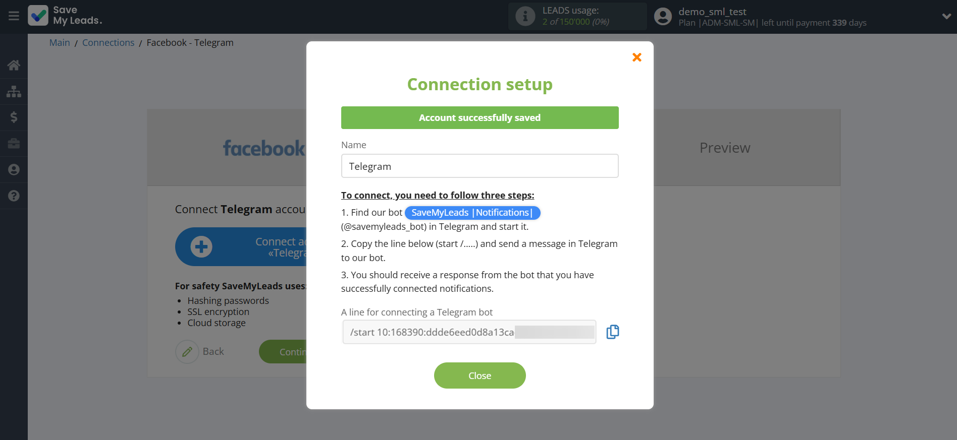 How to Connect Facebook with Telegram | Data Destination account connection How to Connect Facebook with Telegram | Data Destination account connection