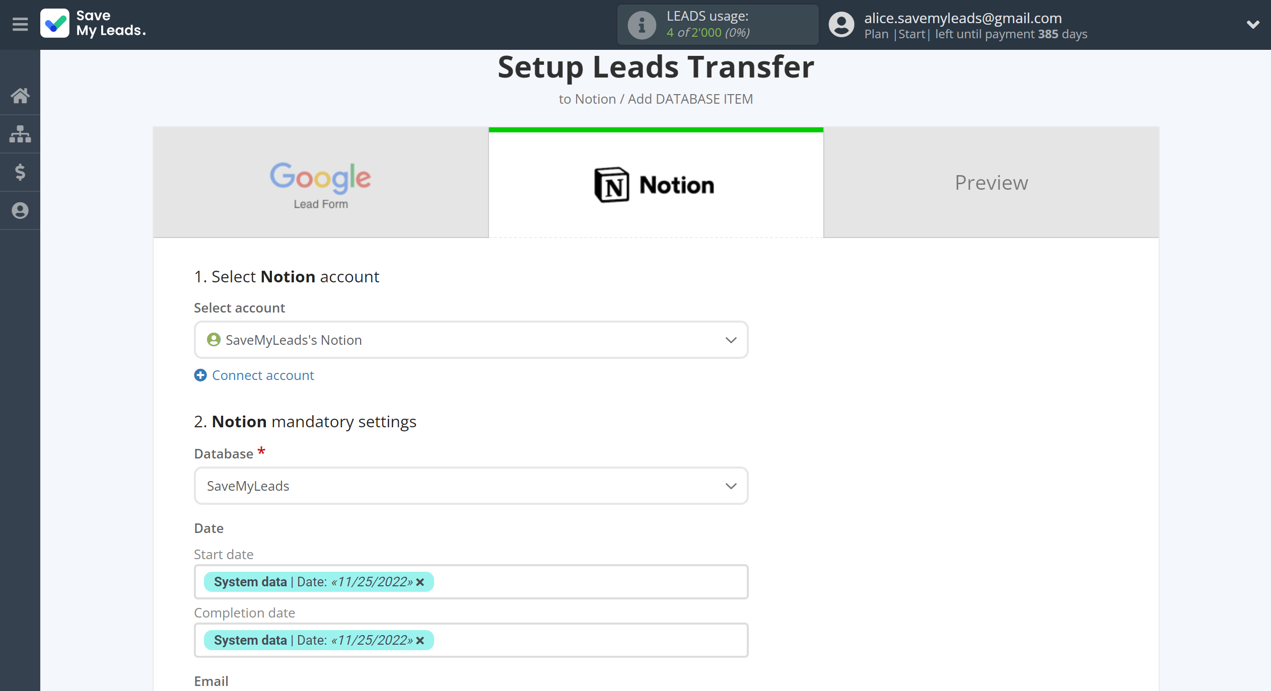 How to Connect Google Lead Form with Notion | Assigning fields