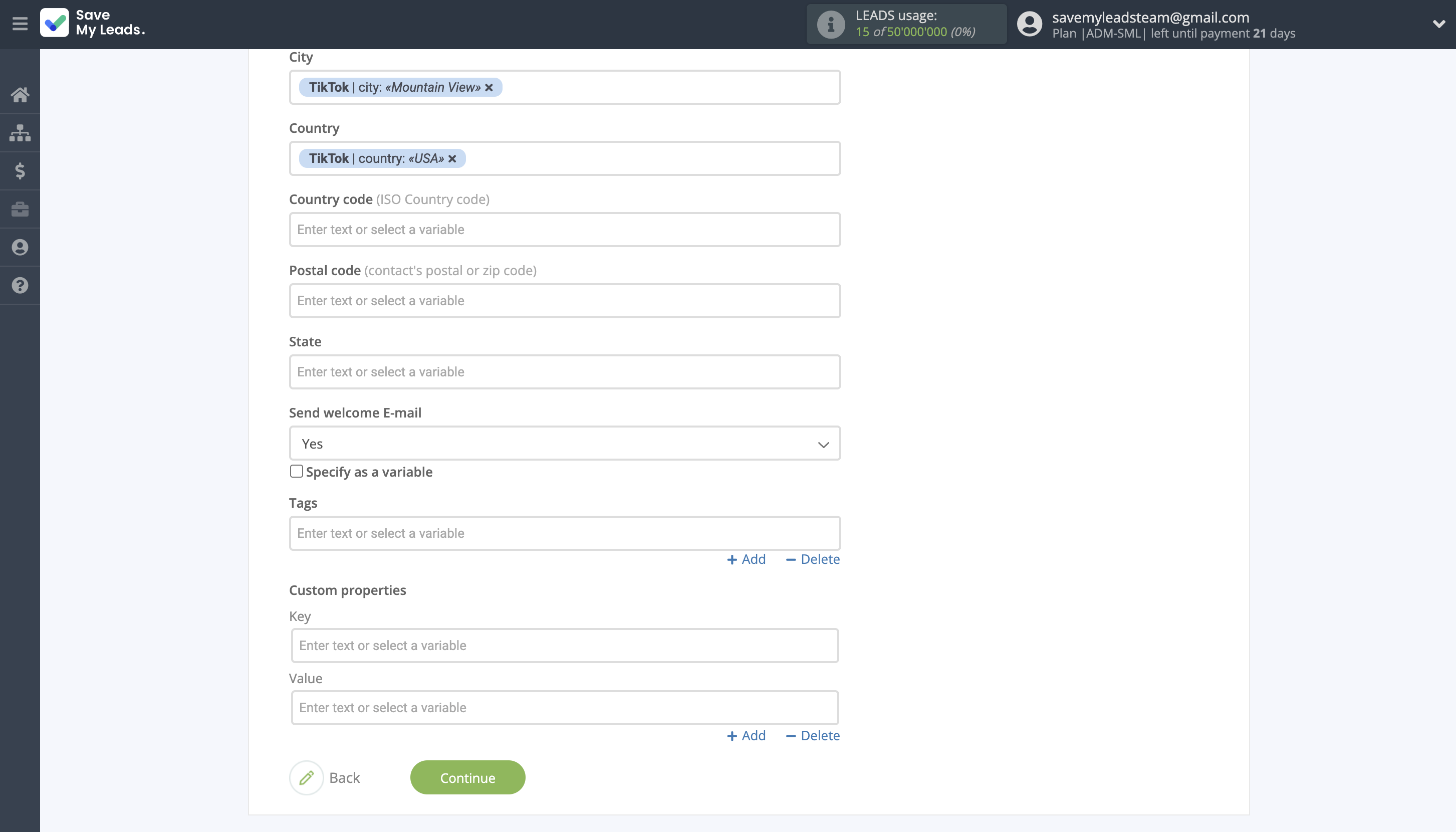How to Connect TikTok with Omnisend Create Contacts | Assigning fields How to Connect TikTok with Omnisend Create Contacts | Assigning fields