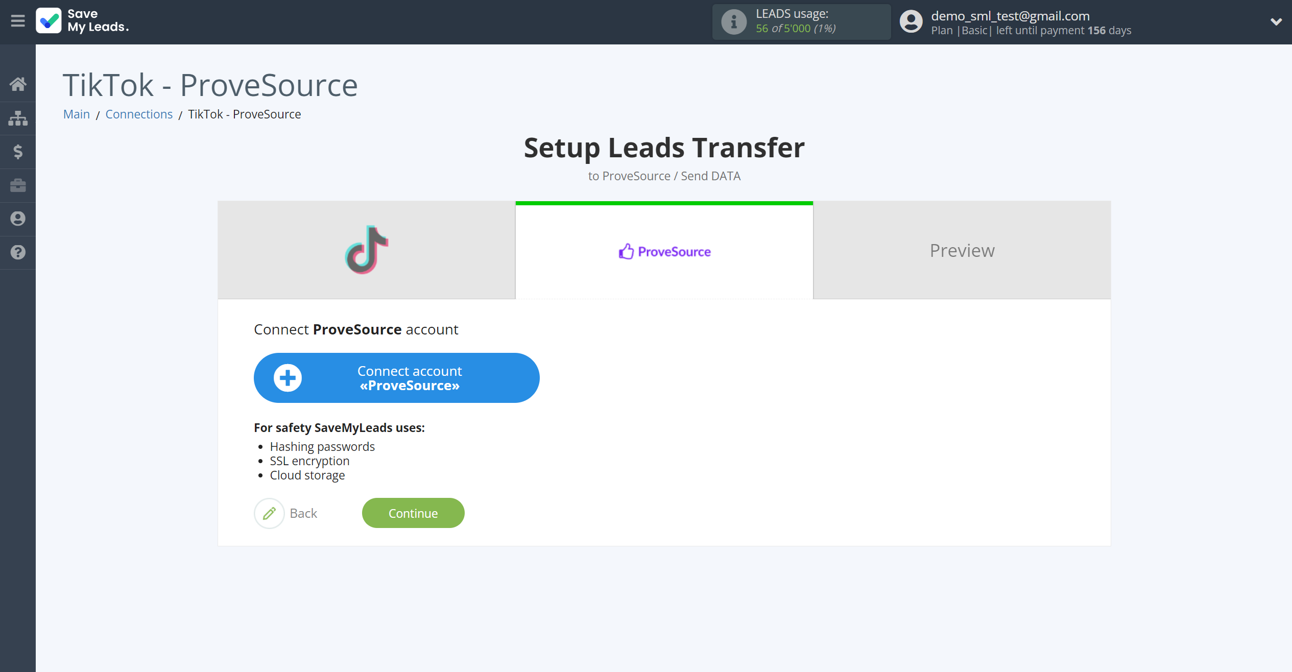 How to Connect TikTok with ProveSource | Data Destination account connection