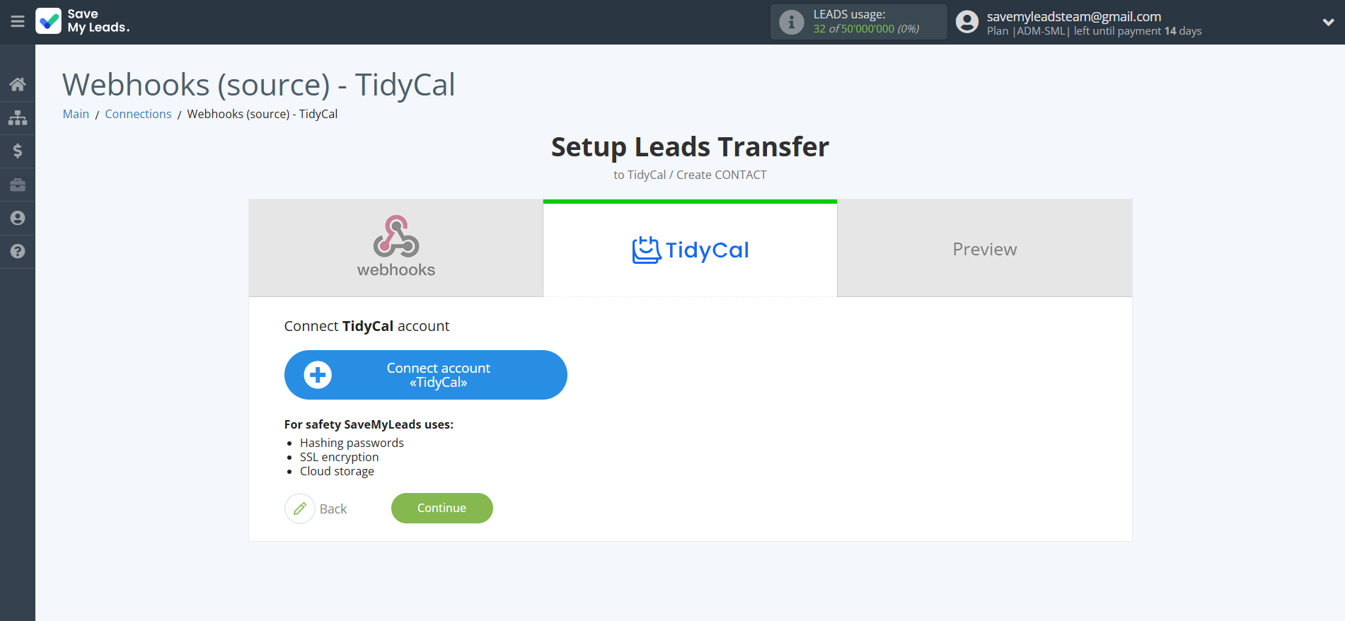 How to Connect Webhooks with TidyCal Create Contacts | Data Destination account connection How to Connect Webhooks with TidyCal Create Contacts | Data Destination account connection