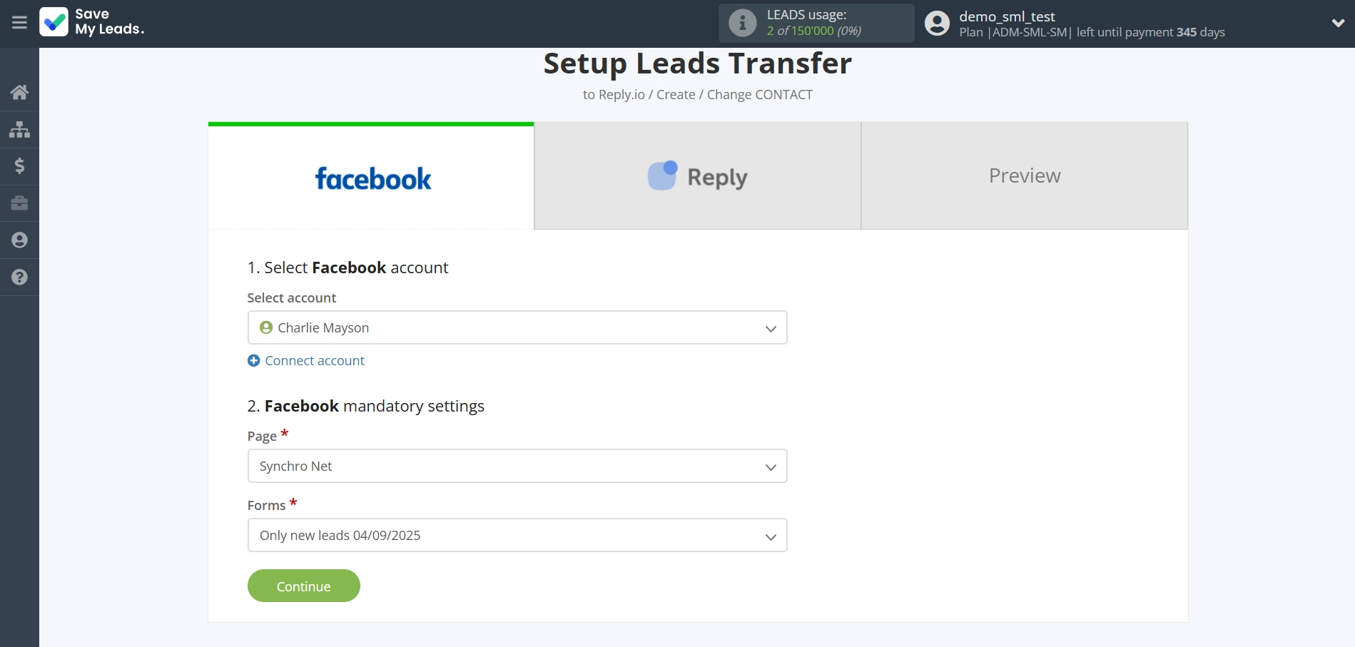 How to Connect Facebook with Reply.io | Data Source account connection How to Connect Facebook with Reply.io | Data Source account connection