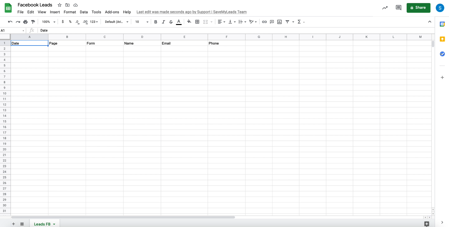 How to set up the upload of new leads from your Facebook ad account to Google Sheets | Creating a table and sheet for receiving data How to set up the upload of new leads from your Facebook ad account to Google Sheets | Creating a table and sheet for receiving data