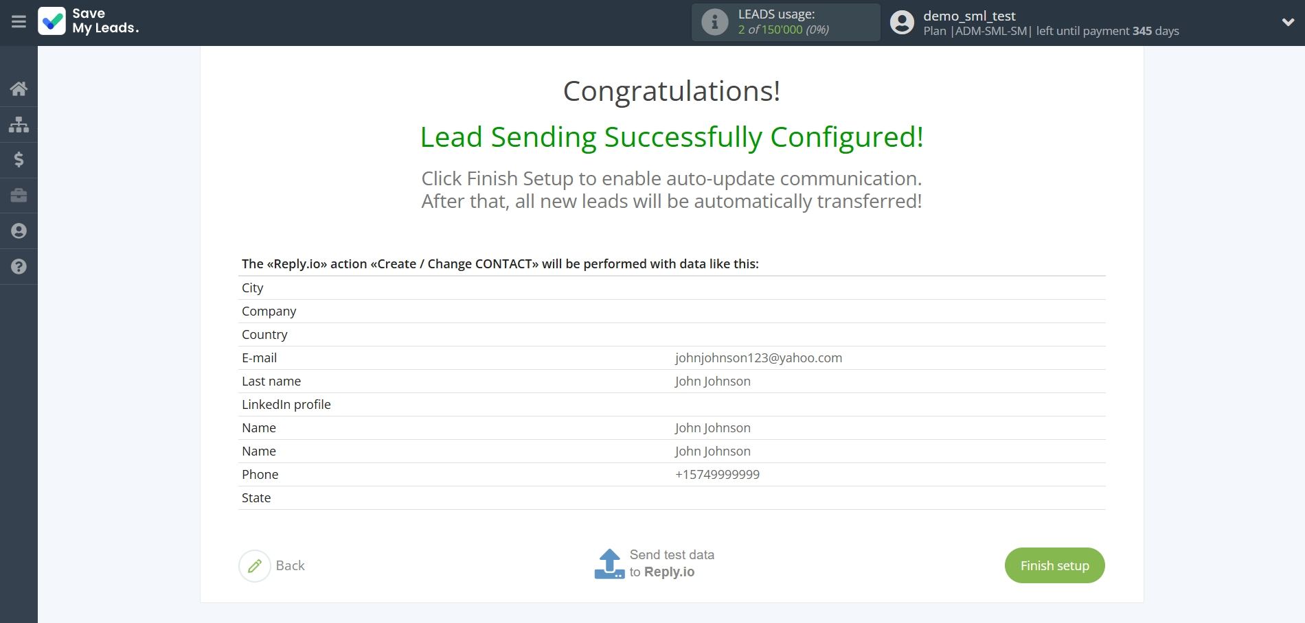 How to Connect Facebook  with Reply.io | Test data How to Connect Facebook  with Reply.io | Test data