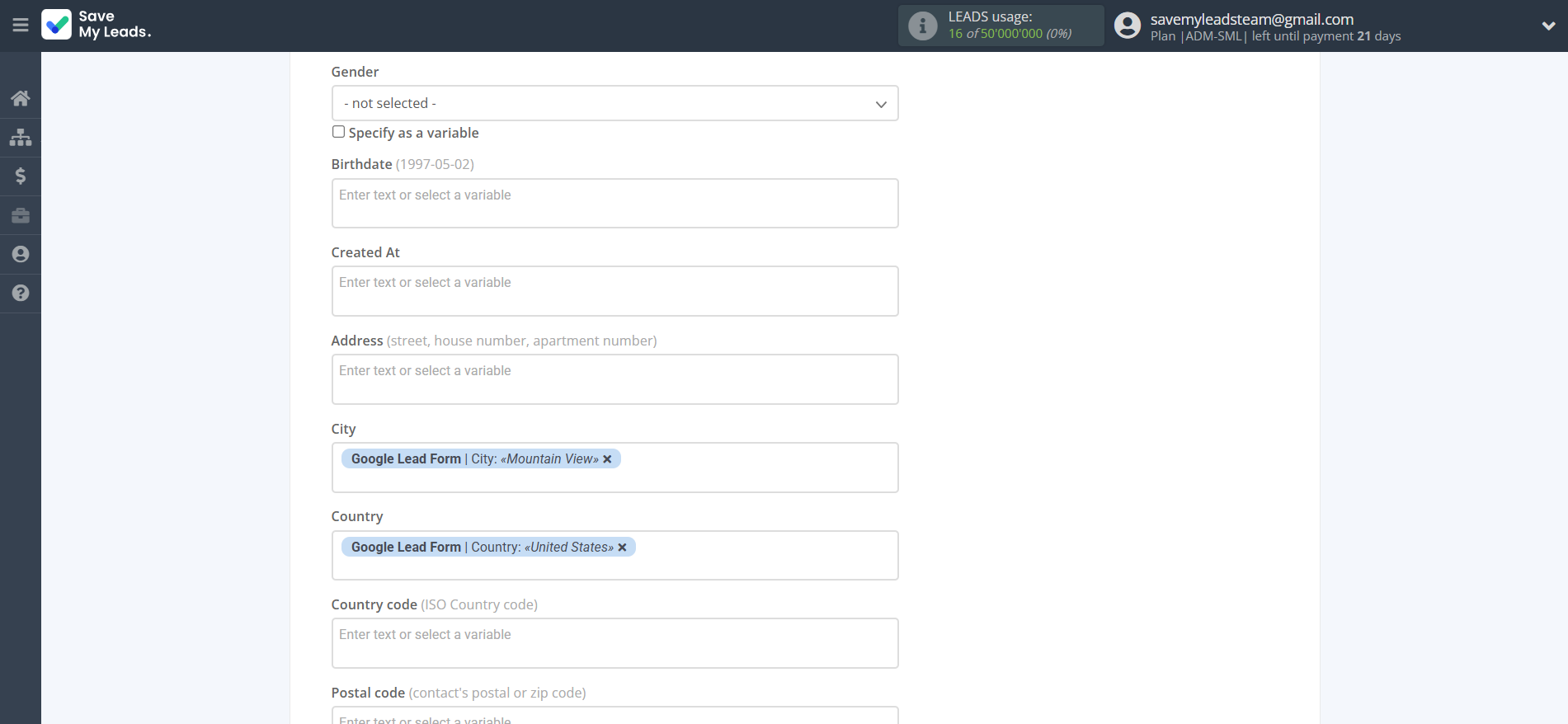 How to Connect Google Lead Form with Omnisend Create Contacts | Assigning fields