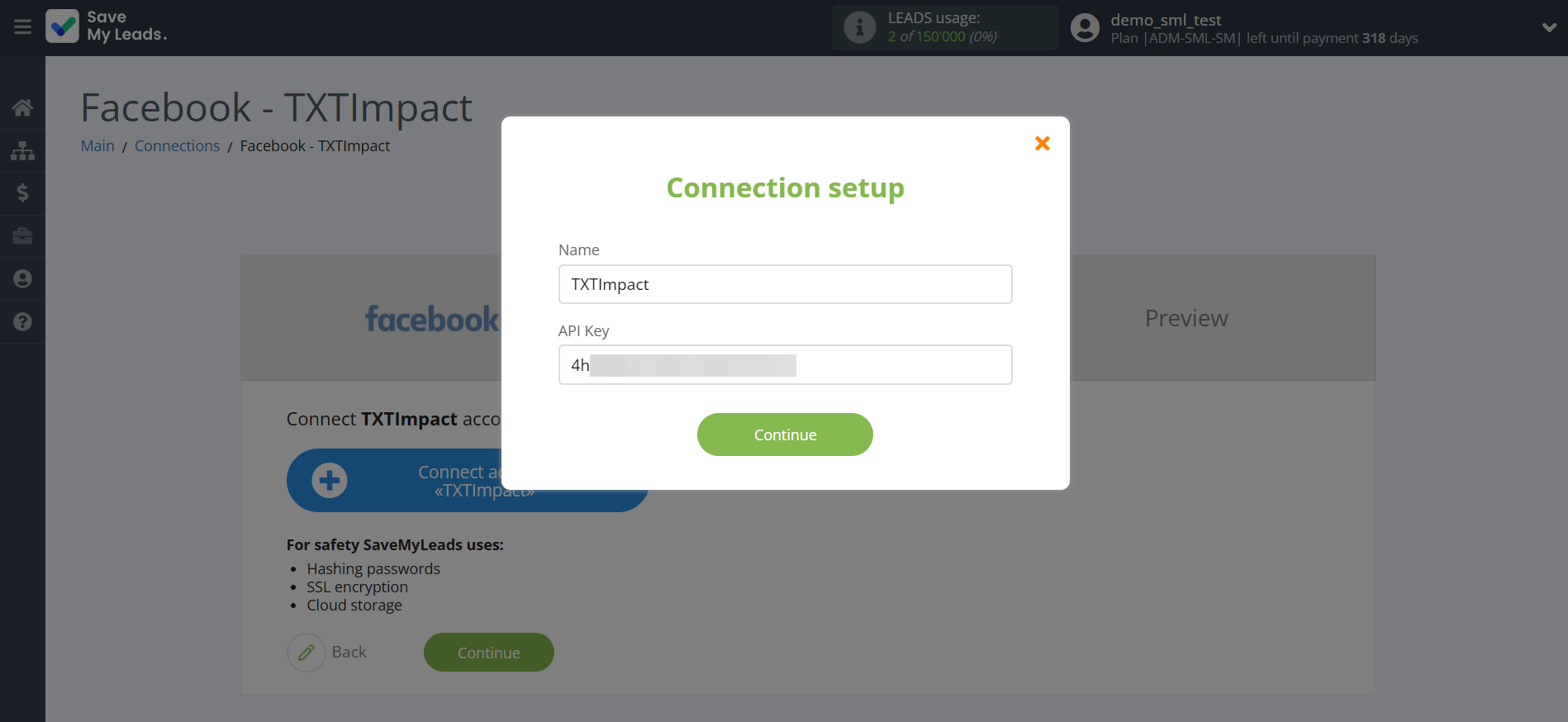 How to Connect Facebook with TXTImpact | Data Destination account connection How to Connect Facebook with TXTImpact | Data Destination account connection