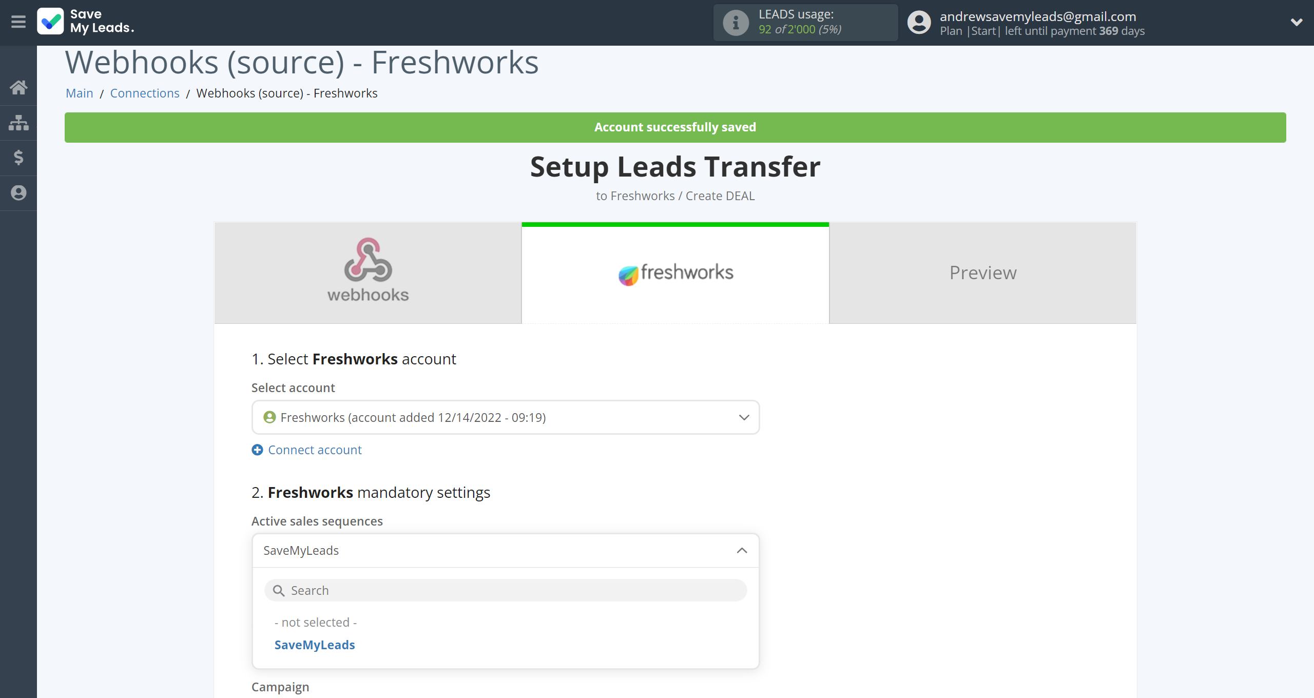 How to Connect Webhooks with Freshworks Create Deal | Assigning fields