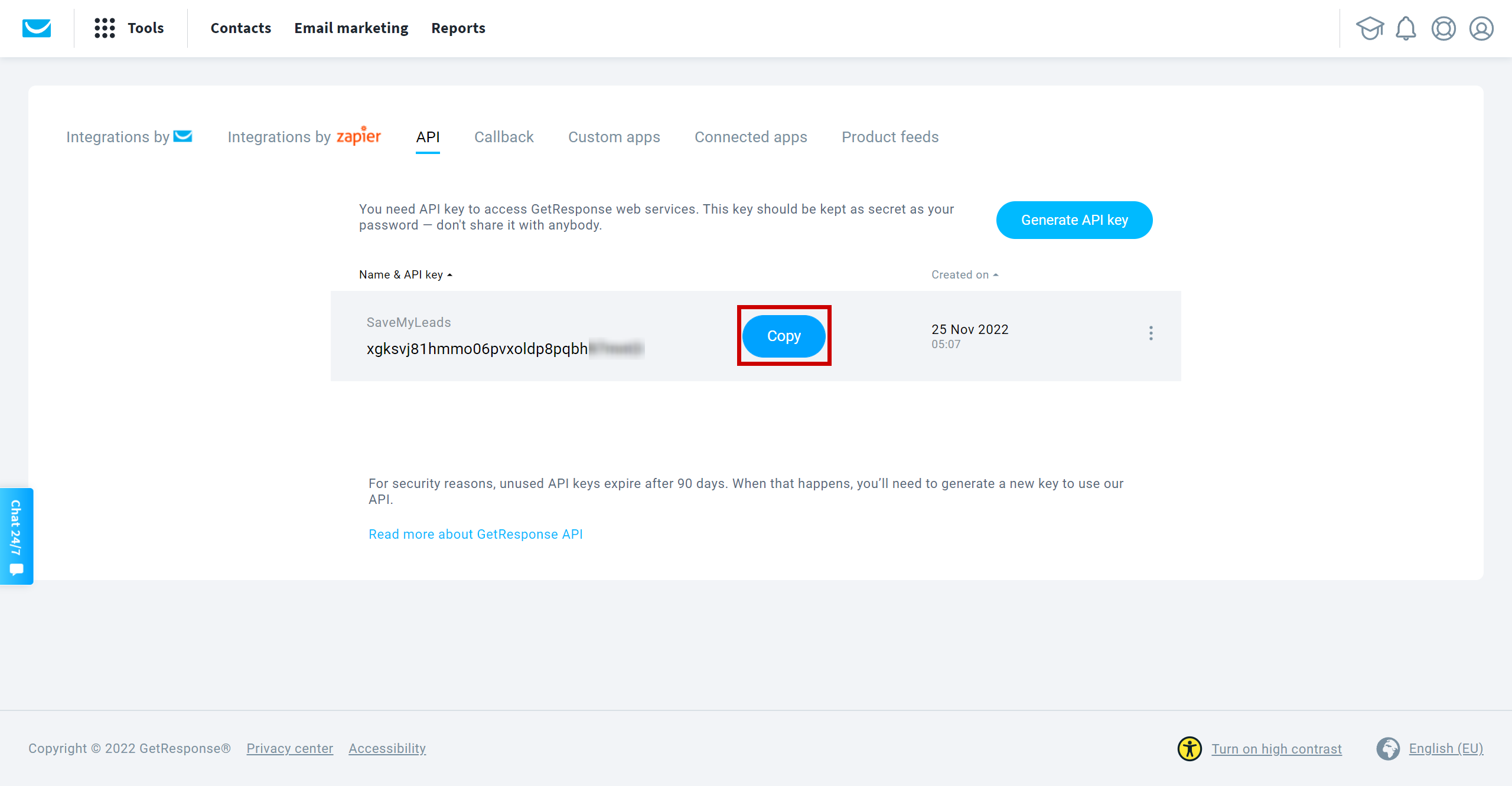 How to Connect Webhooks with GetResponse | Data Destination account connection