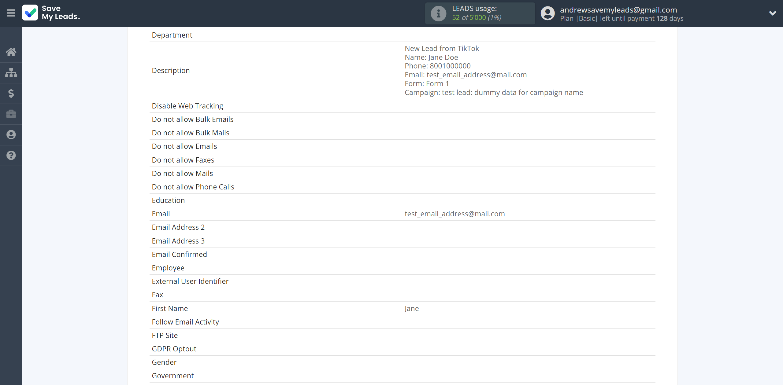 How to Connect TikTok with Microsoft Dynamics 365 Create Contacts | Test data