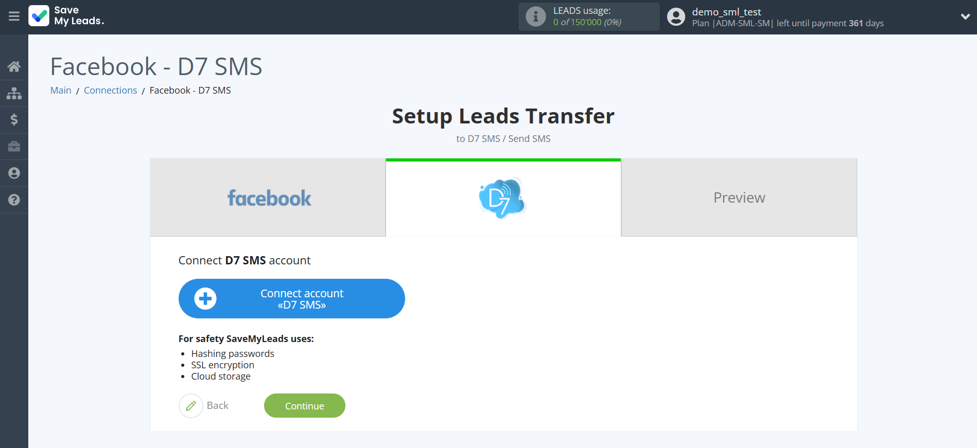How to Connect Facebook with D7 SMS | Data Destination account connection