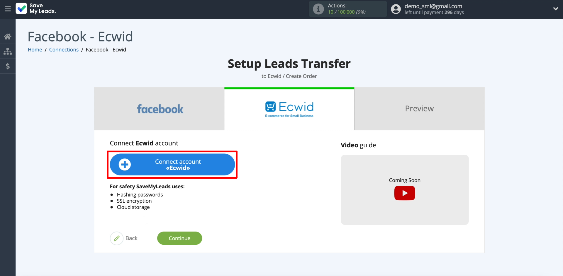 Facebook and Ecwid integration | Connecting Ecwid 