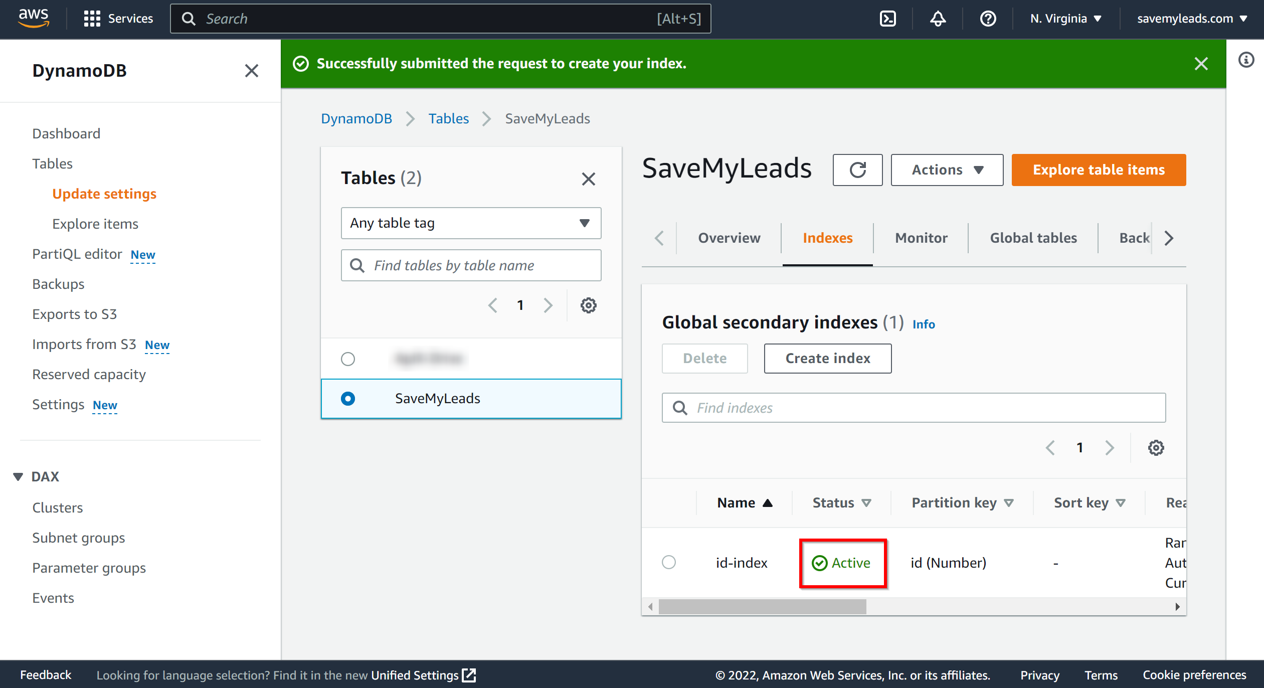 How to Connect Google Lead Form with Amazon DynamoDB | Creating table