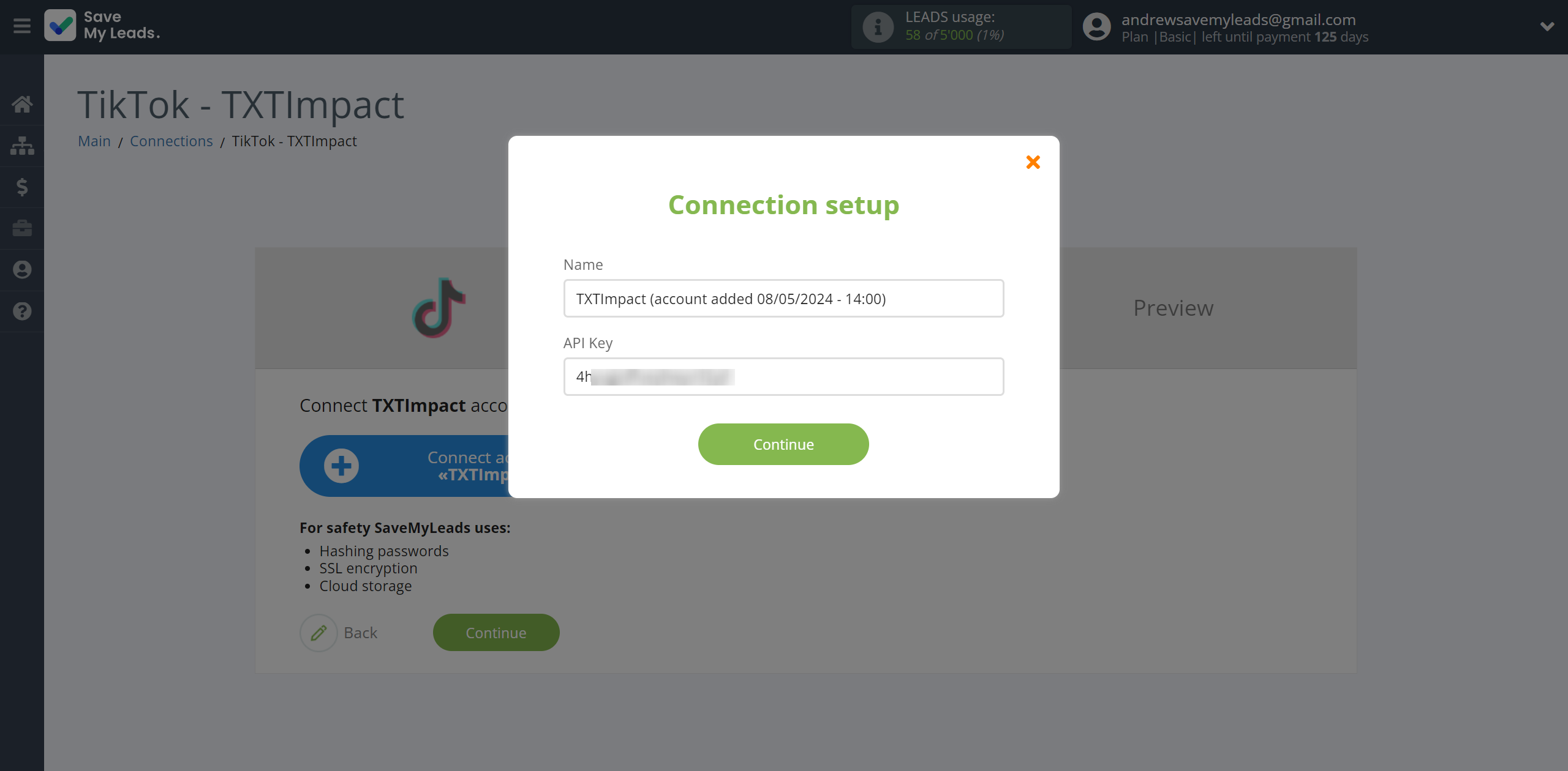 How to Connect TikTok with TXTImpact | Data Destination account connection