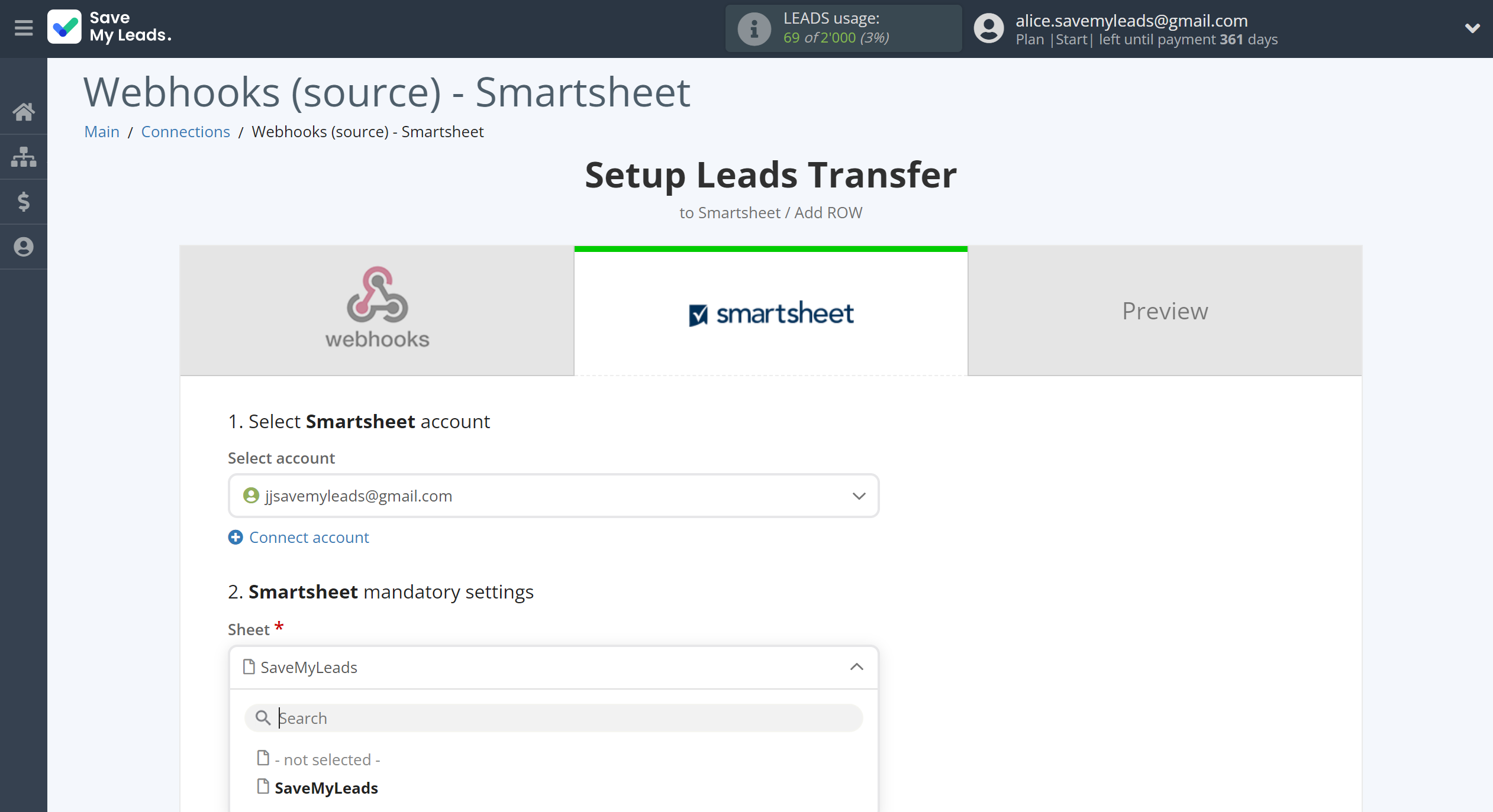 How to Connect Webhooks with Smartsheet | Assigning fields