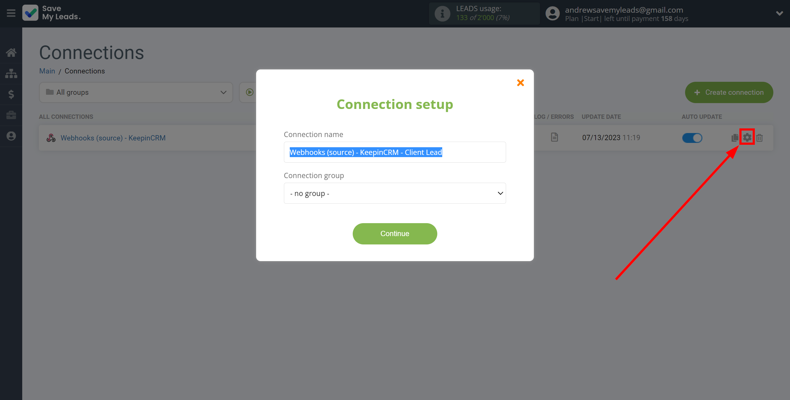 How to Connect Webhooks with KeepinCRM Create/update Client/Lead | Name and group connection