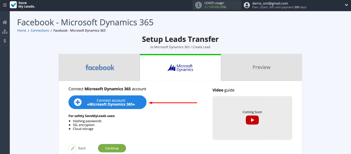 Facebook and Microsoft Dynamics 365 integration | Connect Microsoft Dynamics 365 account