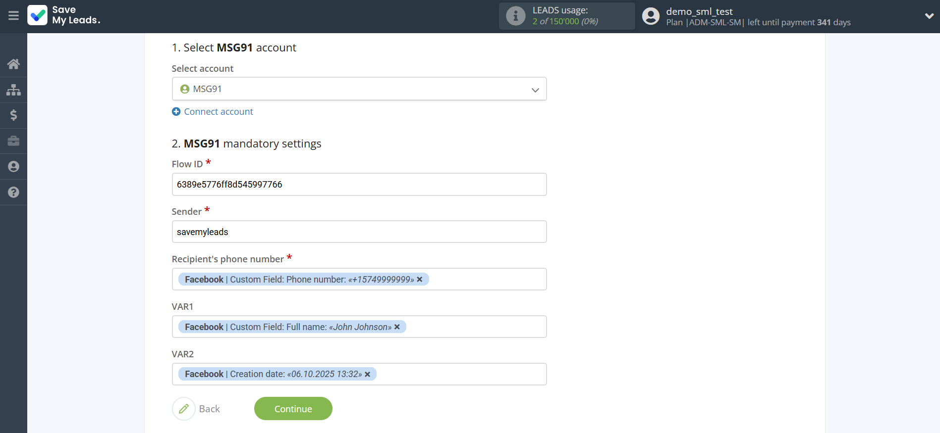 How to Connect Facebook with MSG91 Send SMS | Assigning fields How to Connect Facebook with MSG91 Send SMS | Assigning fields