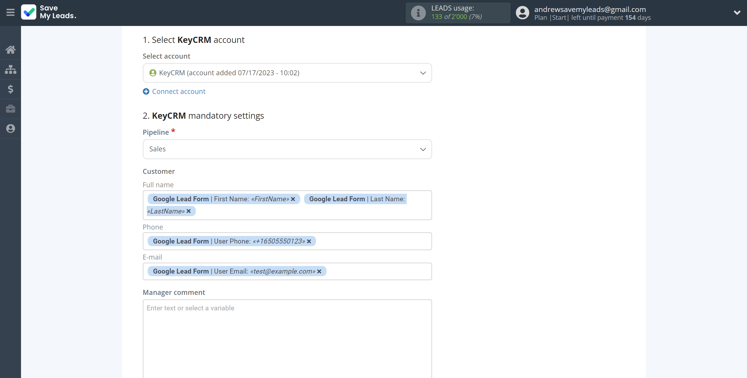 How to Connect Google Lead Form with KeyCRM Create Lead | Assigning fields