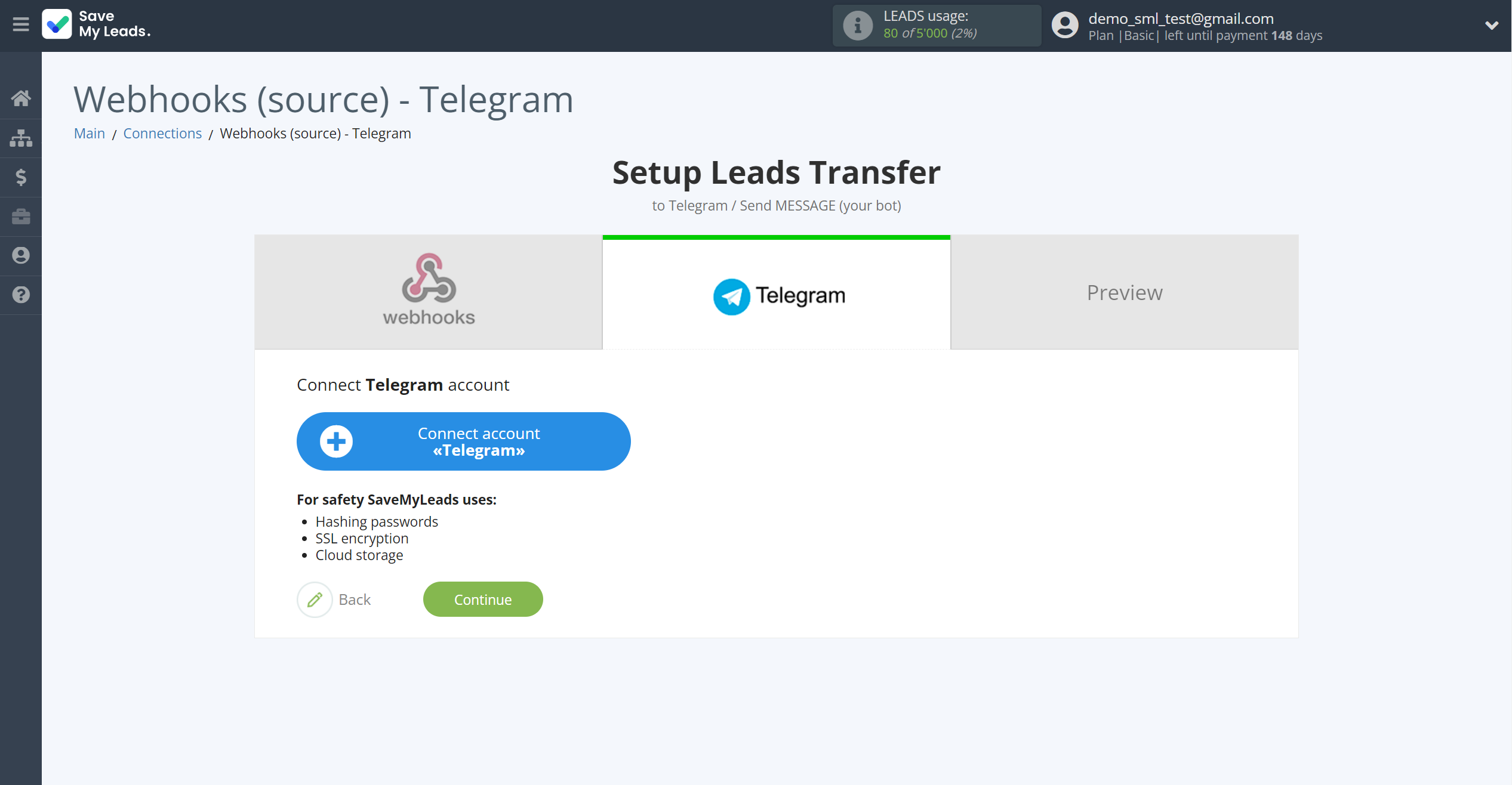 How to Connect Webhooks with Telegram (your bot) | Data Destination account connection