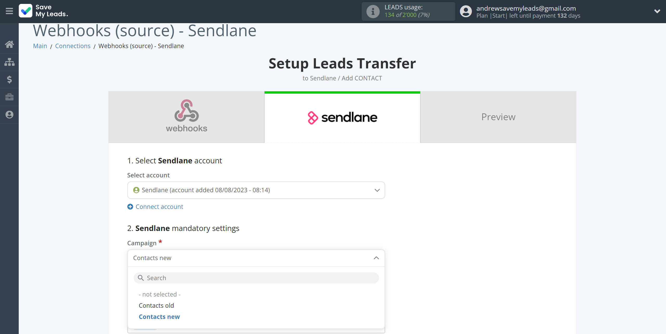 How to Connect Webhooks with Sendlane Add Contacts | Assigning fields