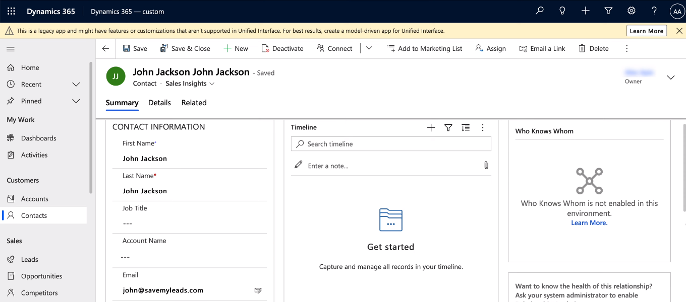 Facebook and Microsoft Dynamics 365 integration | Contact in CRM Facebook and Microsoft Dynamics 365 integration | Contact in CRM
