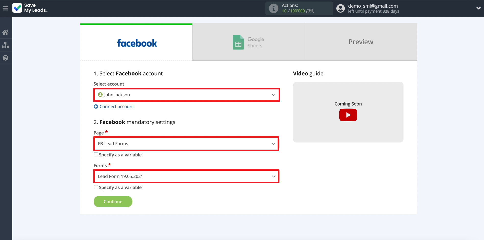 How to set up the upload of new leads from your Facebook ad account to Google Sheets | Connecting form How to set up the upload of new leads from your Facebook ad account to Google Sheets | Connecting form