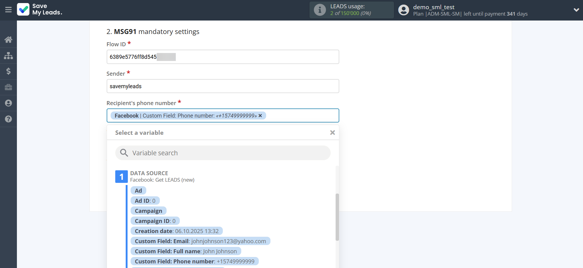 How to Connect Facebook with MSG91 Send SMS | Assigning fields How to Connect Facebook with MSG91 Send SMS | Assigning fields