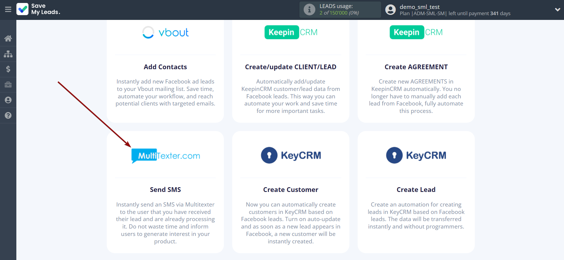 How to Connect Facebook with Multitexter | Data Destination system selection How to Connect Facebook with Multitexter | Data Destination system selection