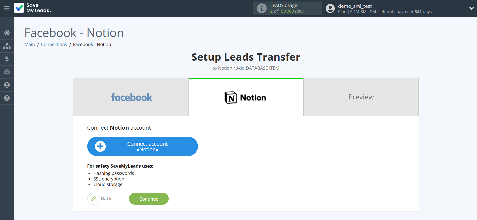 How to Connect Facebook with Notion | Data Destination account connection How to Connect Facebook with Notion | Data Destination account connection