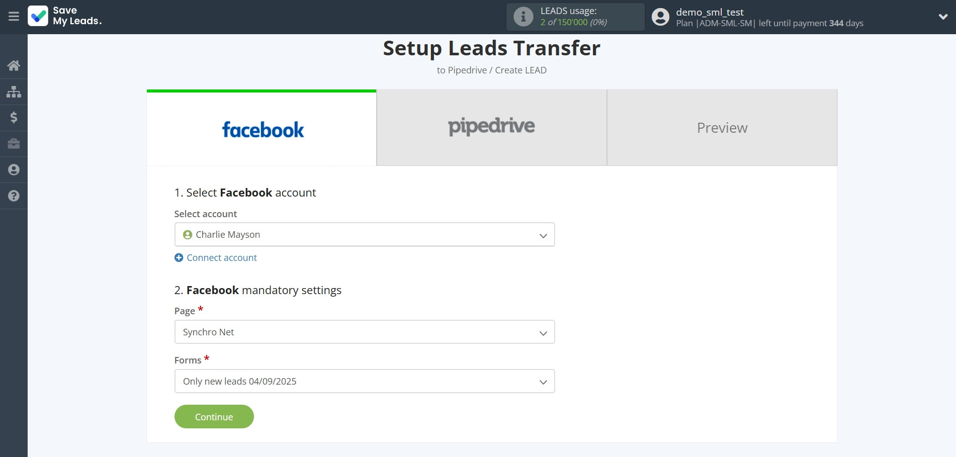How to Connect Facebook with Pipedrive Create Lead | Data Source account connection How to Connect Facebook with Pipedrive Create Lead | Data Source account connection