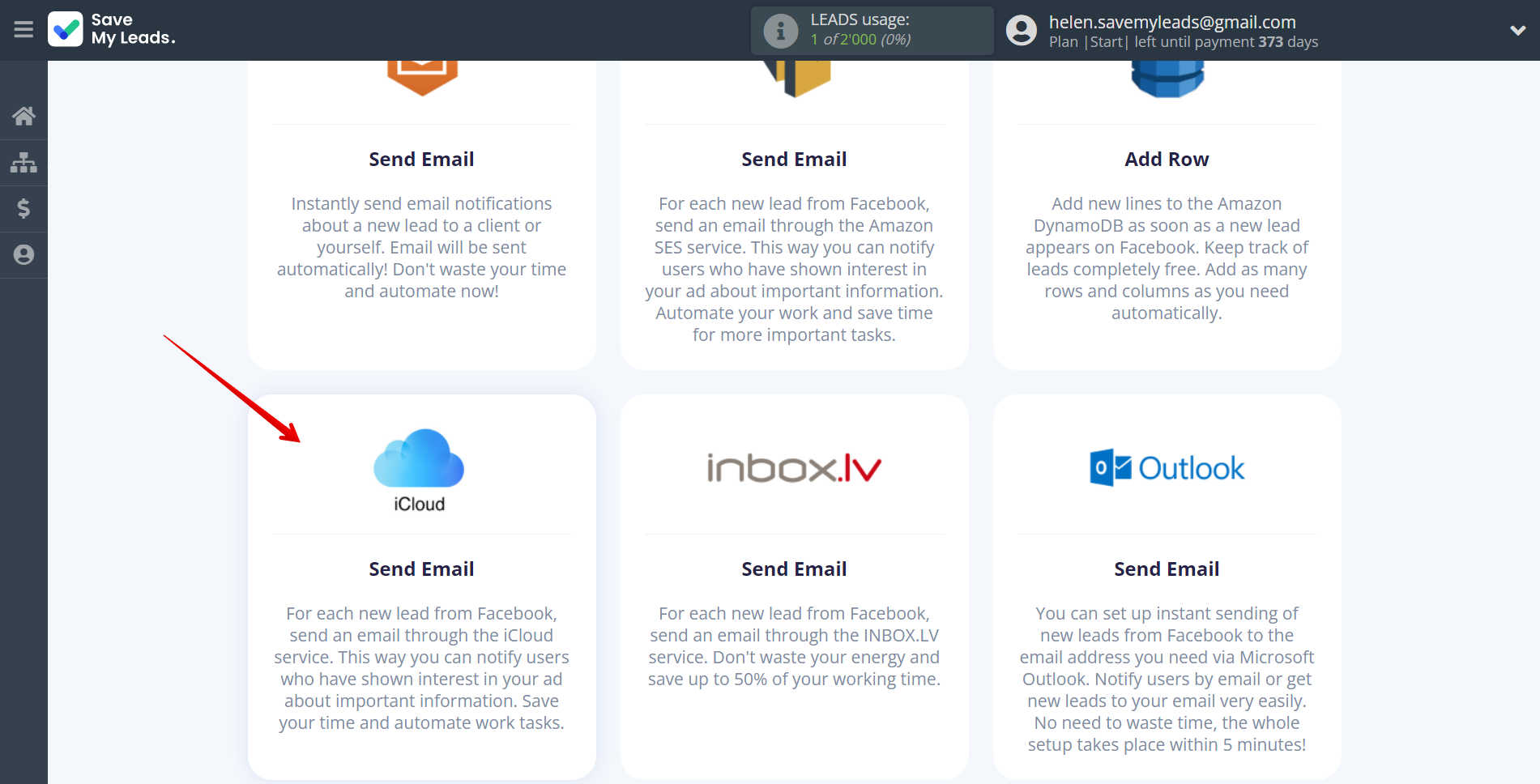 How to Connect Google Lead Form with iCloud | Data Destination system selection