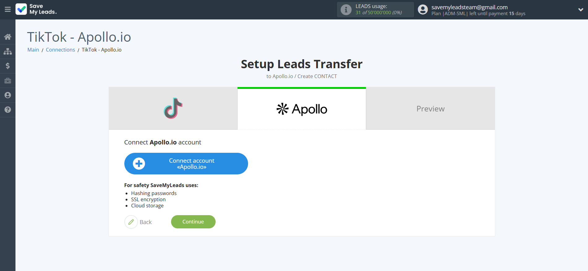 How to Connect TikTok with Apollo.io Create Contacts | Data Destination account connection How to Connect TikTok with Apollo.io Create Contacts | Data Destination account connection
