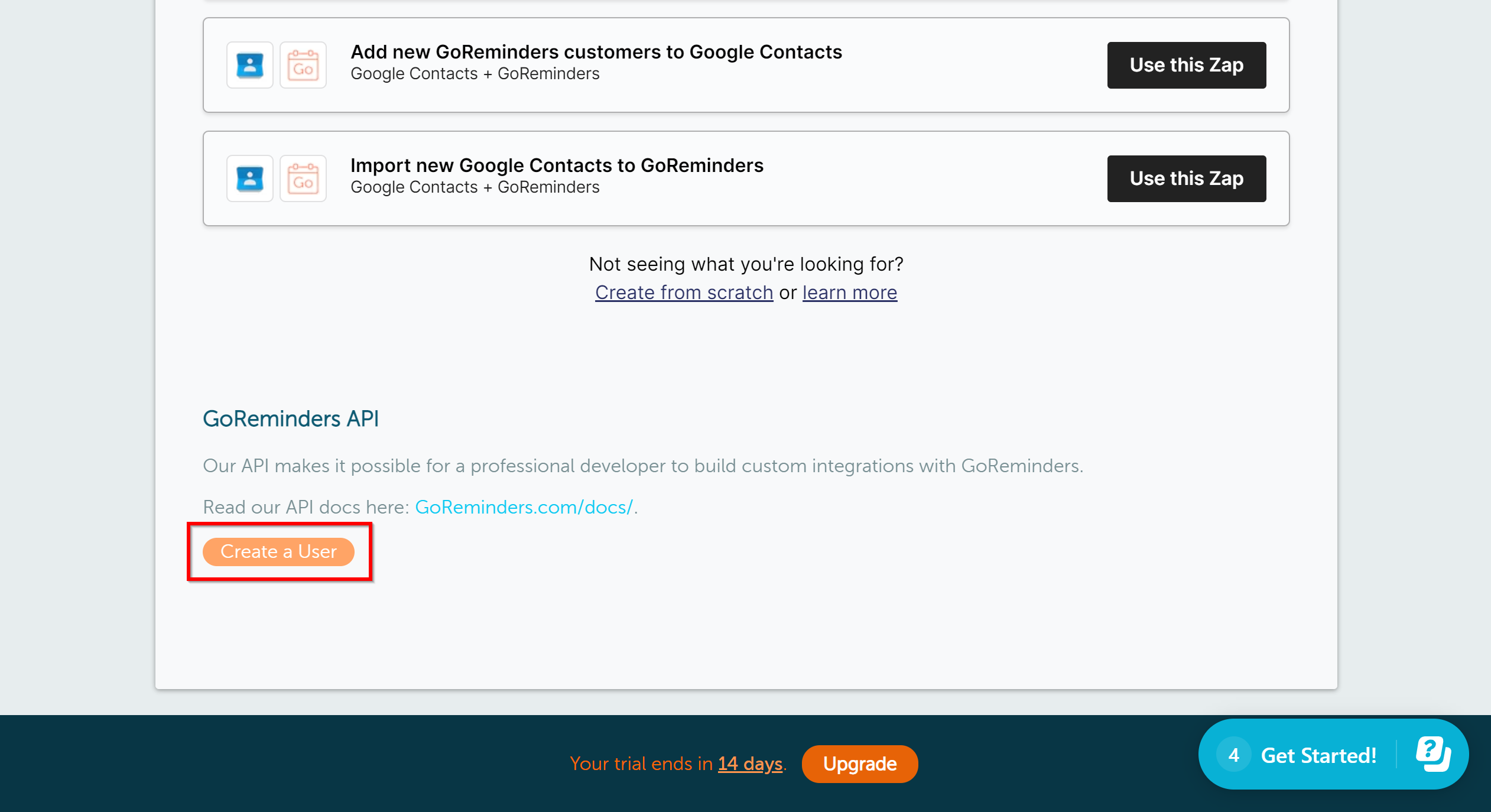 How to Connect Webhooks with GoReminders | Data Destination account connection