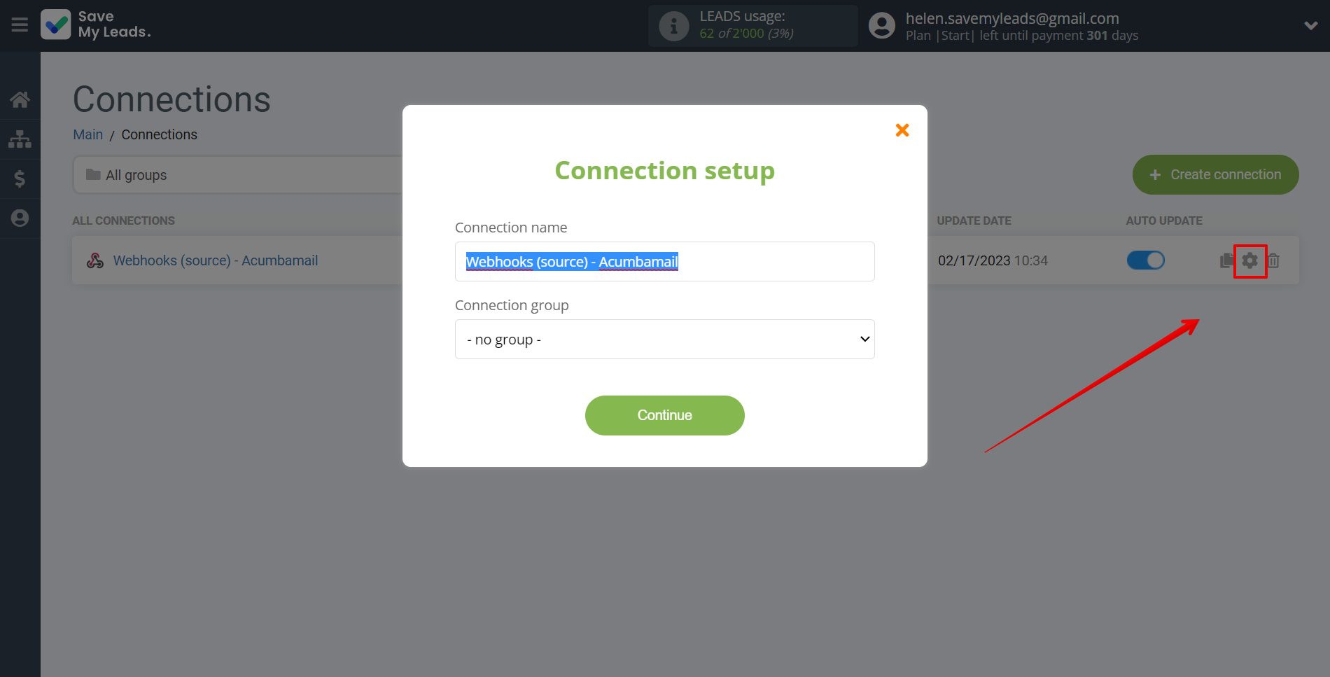 How to Connect Webhooks with Acumbamail Send SMS | Name and group connection