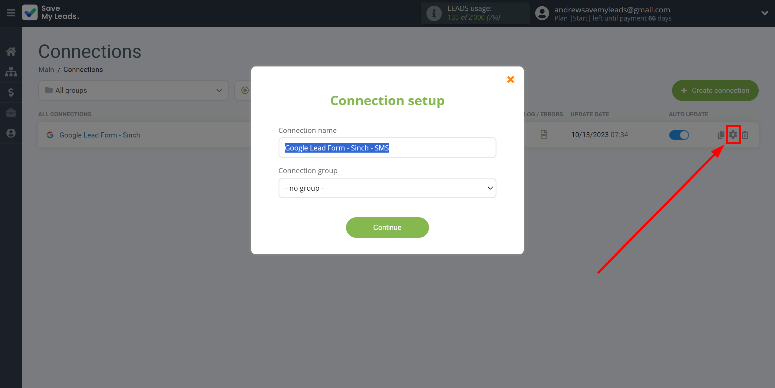 How to Connect Google Lead Form with Sinch | Name and group connection